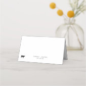 Elegant beef maaltijdoptie bruiloft plaatskaart plaatskaartje (Achterkant)