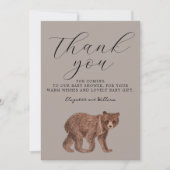 Elegant Beer Baby shower dank u Bedankkaart (Voorkant)