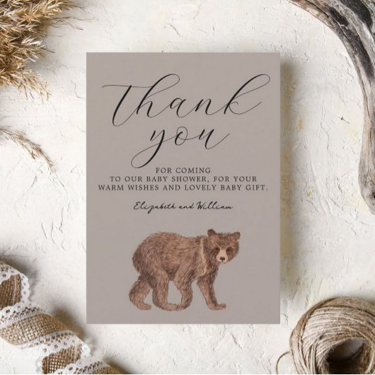 Elegant Beer Baby shower dank u Bedankkaart