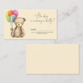 Elegant Beer - Hoe groot is het buikspel van mama? Informatiekaartje (Voorkant / Achterkant)