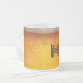 Elegant Beer Monogram Christmas party Matglas Koffiemok (Voorkant links)