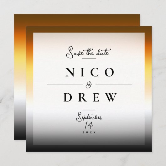 Elegant Beer Pride Bruiloft Save The Date (Voorkant / Achterkant)