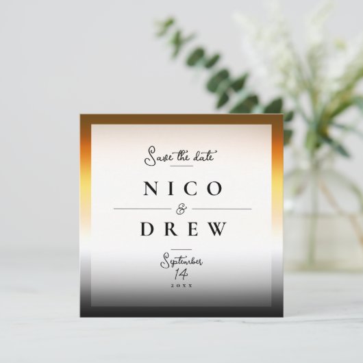 Elegant Beer Pride Bruiloft Save The Date (Staand voorkant)