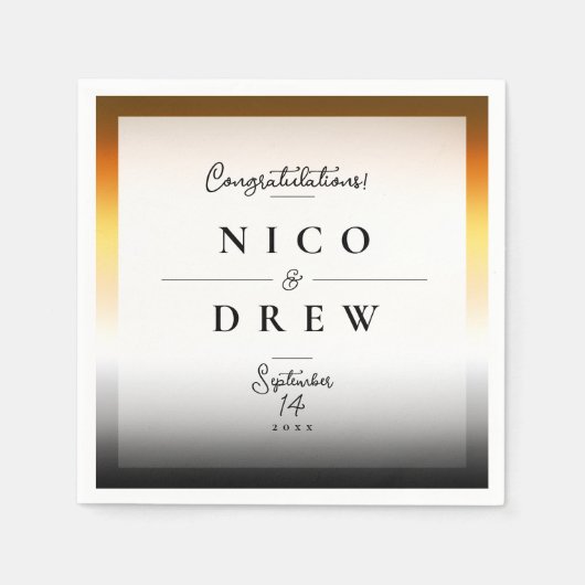 Elegant Beer Pride Bruiloft Servet (Voorkant)