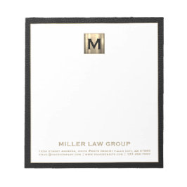 Elegant Beginlogo met Initiaal Notitieblok