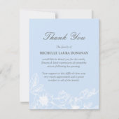 Elegant begrafenis Dank je wel | Blauwe Magnolia Bedankkaart (Voorkant)