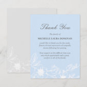 Elegant begrafenis Dank je wel | Blauwe Magnolia Bedankkaart (Voorkant / Achterkant)