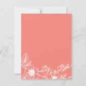 Elegant begrafenis Dank je wel | Coral Magnolia Bedankkaart (Achterkant)