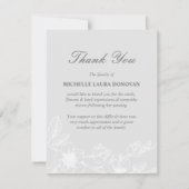 Elegant begrafenis Dank je wel | Silver Magnolia Bedankkaart (Voorkant)