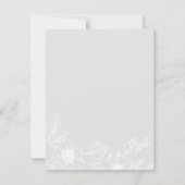 Elegant begrafenis Dank je wel | Silver Magnolia Bedankkaart (Achterkant)