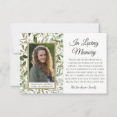 Elegant begrafenis eucalyptus in liefhebbend geheu bedankkaart (Voorkant)