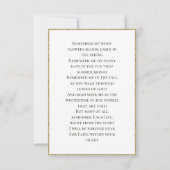 Elegant begrafenis eucalyptus in liefhebbend geheu bedankkaart (Achterkant)