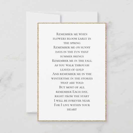 Elegant begrafenis eucalyptus in liefhebbend geheu bedankkaart (Achterkant)