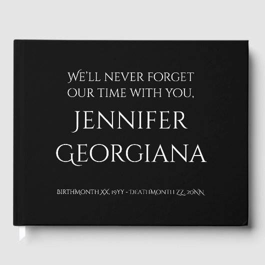 Elegant begrafenis/herdenkingsboek gastenboek (Voorkant)