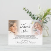 Elegant begrafenismonument 3 foto's Dank u Bedankkaart (Staand voorkant)