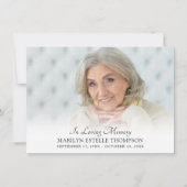 Elegant begrafenismonument 3 foto's Dank u Bedankkaart (Achterkant)