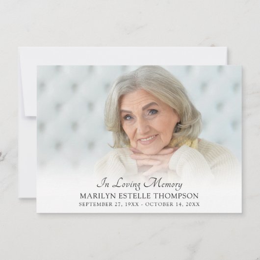 Elegant begrafenismonument 3 foto's Dank u Bedankkaart (Achterkant)