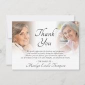 Elegant begrafenismonument 3 foto's Dank u Bedankkaart (Voorkant)