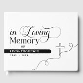 Elegant begrafenismonument in liefdevolle herinner gastenboek (Voorkant)