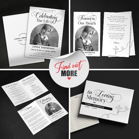 Elegant begrafenismonument ter ere van het leven programma