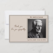 Elegant begrafenismonument van familie bedankkaart (Voorkant)