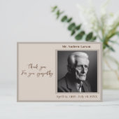 Elegant begrafenismonument van familie bedankkaart (Staand voorkant)