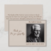 Elegant begrafenismonument van familie bedankkaart (Voorkant / Achterkant)