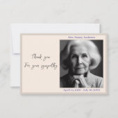 Elegant begrafenismonument van familie bedankkaart (Voorkant)