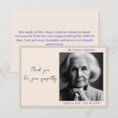 Elegant begrafenismonument van familie bedankkaart (Voorkant / Achterkant)