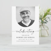 Elegant begrafenismonument viering van het leven programmakaart (Staand voorkant)