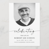 Elegant begrafenismonument viering van het leven programmakaart (Voorkant)