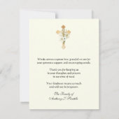 Elegant begrafenissympathie Religie Dank je wel Bedankkaart (Achterkant)