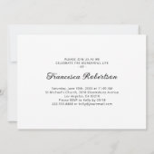 Elegant begrafenisviering van het leven kaart (Achterkant)