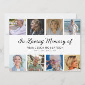 Elegant begrafenisviering van het leven kaart (Voorkant)