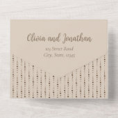 Elegant Beige  Alle in één bruiloft Uitnodiging (Achterkant)