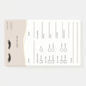 Elegant beige and gold Lash Client  Post-it® Notes (Voorkant)