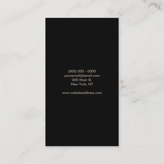 Elegant Beige Barber shop Pole Visitekaartje (Achterkant)