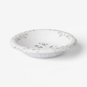 Elegant  Beige Bibliotheek Boek Hoesje Bruiloft Papieren Kommen (Gebogen)