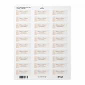Elegant Beige Bloem Retouradreslabel Minimaal Etiket (Full Sheet)
