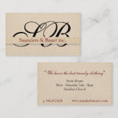 Elegant Beige Bloem Visitekaartje (Voorkant / Achterkant)