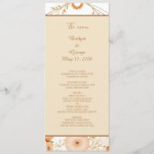 Elegant Beige Bloemenrand menu & programma (Voorkant)