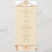 Elegant Beige Bloemenrand menu & programma (Achterkant)