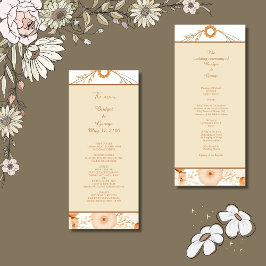 Elegant Beige Bloemenrand menu & programma
