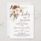 Elegant Beige Boho Baby in het Baby shower Bloom Kaart (Voorkant)