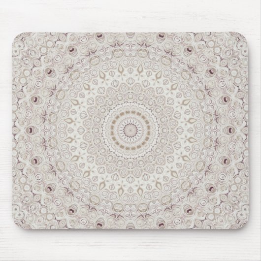 Elegant Beige Boho Medallion Design Muismat (Voorkant)