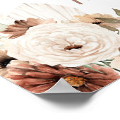 Elegant Beige Boho Pampas Gras Guestboek Handteken Poster (Hoek)