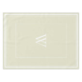 Elegant Beige Border Script Monogram Letter Shower Tafelkleed (Voorkant (Horizontaal))