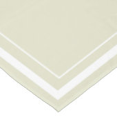 Elegant Beige Border Script Monogram Letter Shower Tafelkleed (Gekanteld)