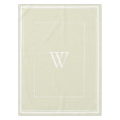 Elegant Beige Border Script Monogram Letter Shower Tafelkleed (Voorkant)