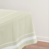 Elegant Beige Border Script Monogram Letter Shower Tafelkleed (Voorbeeld)